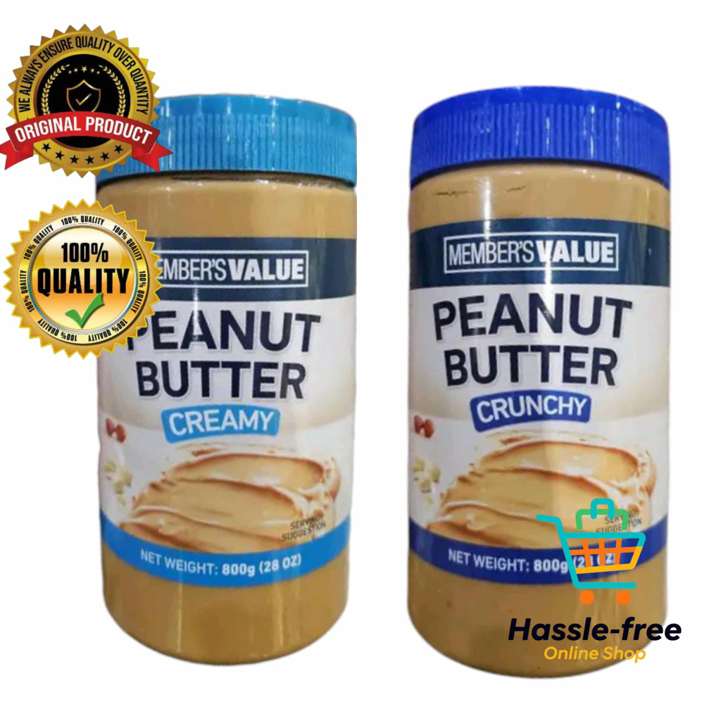MEMBER'S VALUE CREAMY/ CRUNCHY PEANUT BUTTER (800GRAMS) MADE IN INDIA ...