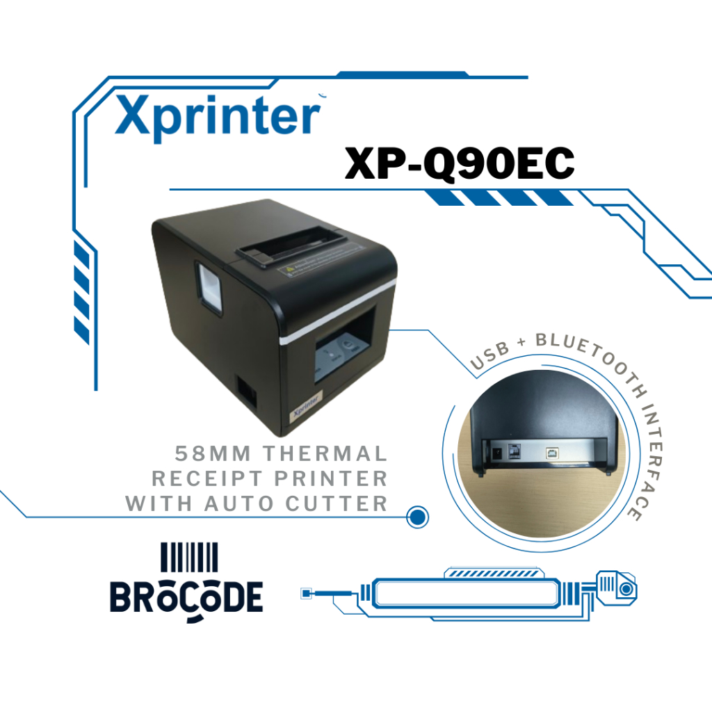 Xprinter XP-Q90EC with Auto Cutter (Thermal Receipt Printer 58mm ...