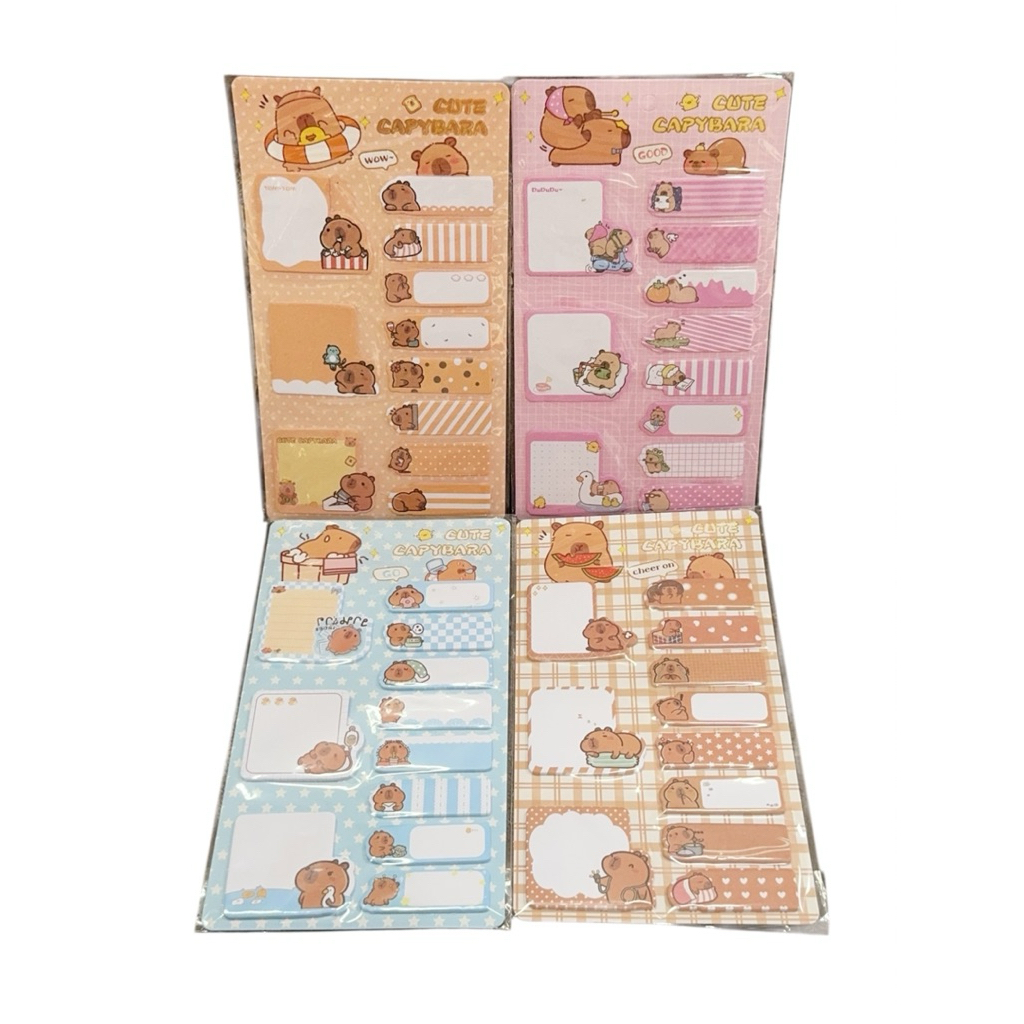 Capybara Sticky Notes Cute Memo Pads for Students, Portable N-times ...
