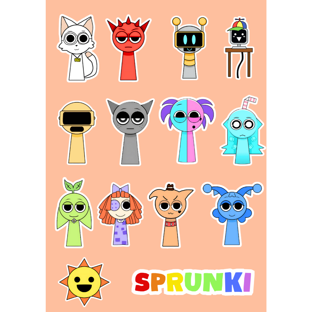 SPRUNKI WATERPROOF STICKERS | Shopee Malaysia