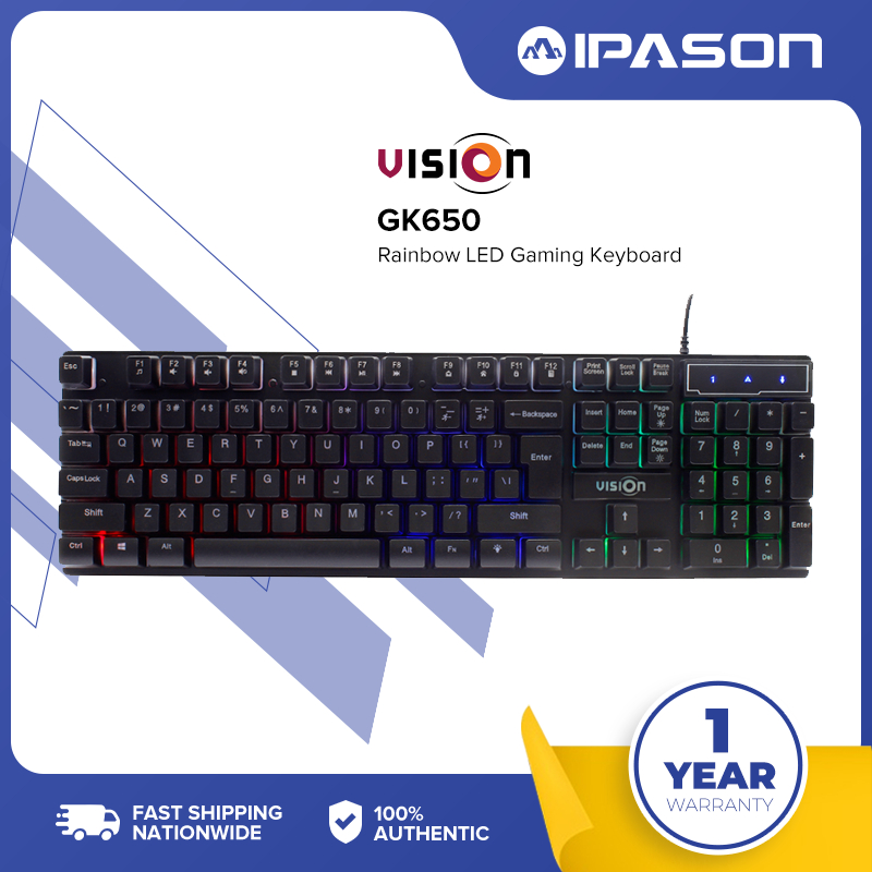 Vision WK153/GK650/WK180/Rainbow LED Gaming Keyboard, Office Keyboard ...