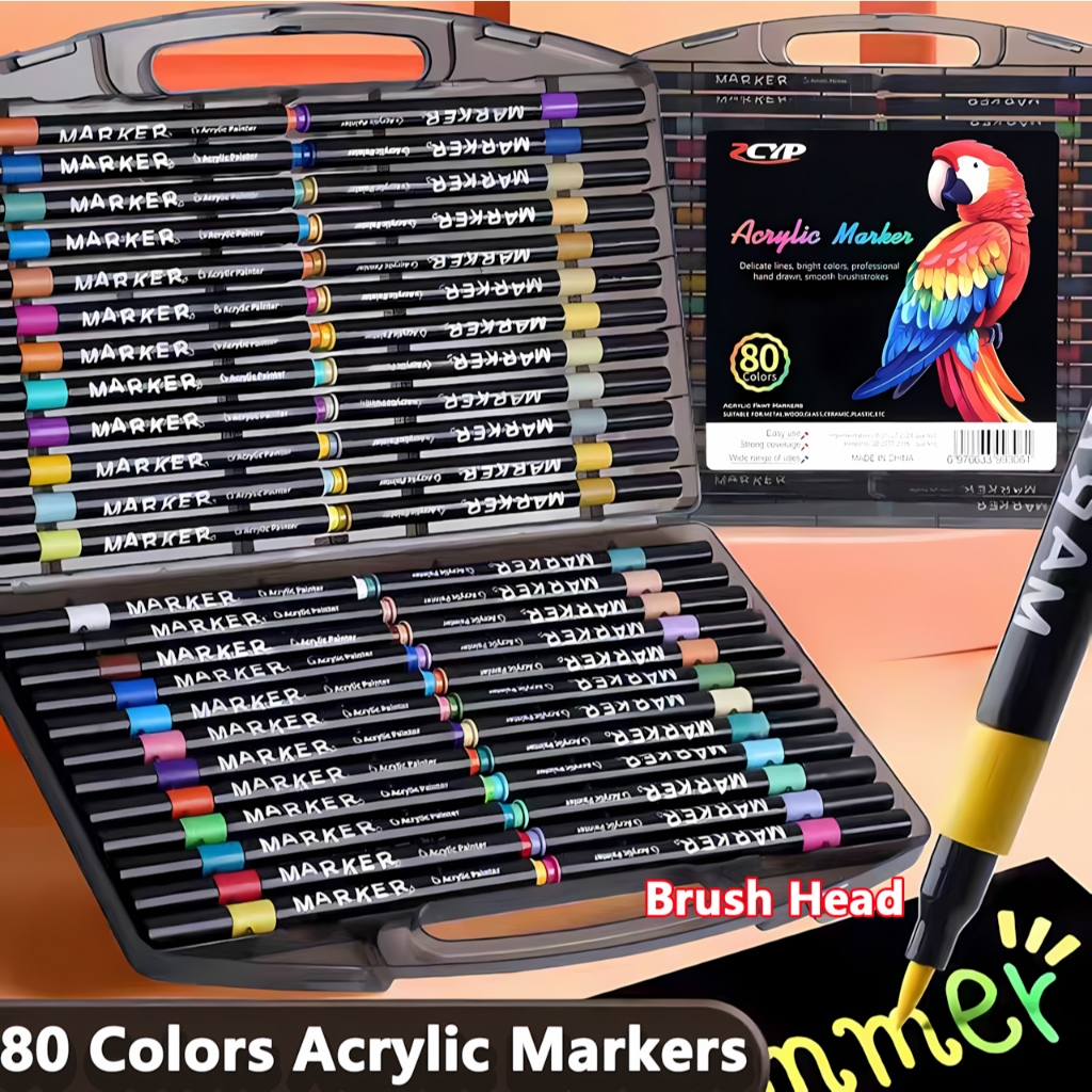 Acrylic Marker Pen Set Colored Pens Coloring Pen Highlighter Pen Color ...