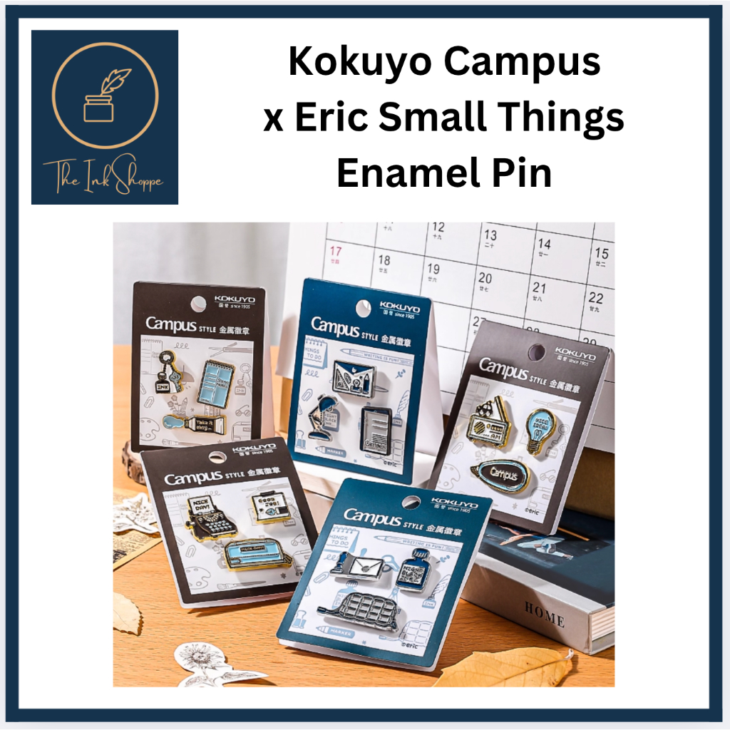 Kokuyo Campus x Eric Enamel Pin Set of 3 Pins | Shopee Malaysia