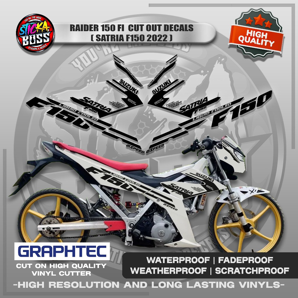 RAIDER 150 FI CUT OUT DECALS ( SATRIA F150 2022 ) | VINYL WATERPROOF ...