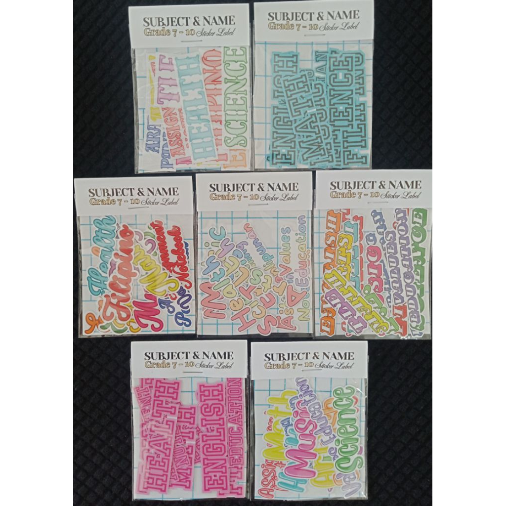 Sticker Label for Grade 7 to Grade 10 12pcs | Shopee Malaysia
