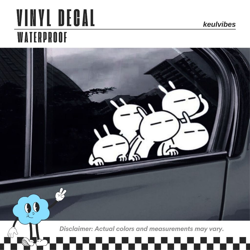 5 Rabbits logo Vinyl Decals brand laptop motor bike car funny meme ...