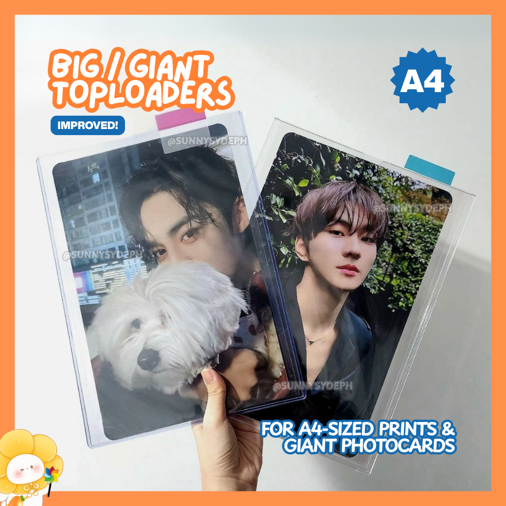 Giant Toploader for A4 Photocards | Big Acrylic Card Case & PC Holder ...