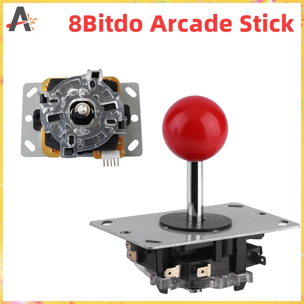 2Pcs DIY Classic 8 Way Arcade Game Joystick Red Ball Handle Smooth ...