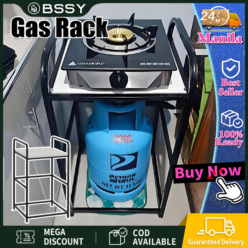 Gas Stove Stand Rack Gas Kitchen Heavy Duty Organizer Stainless Gas ...
