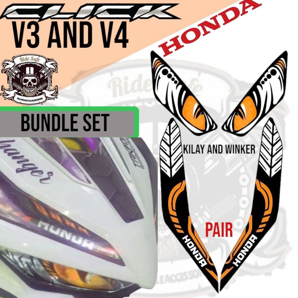 Honda Click Version 3 and 4 Bundle Set Kilay Tint and Winker Eye ...