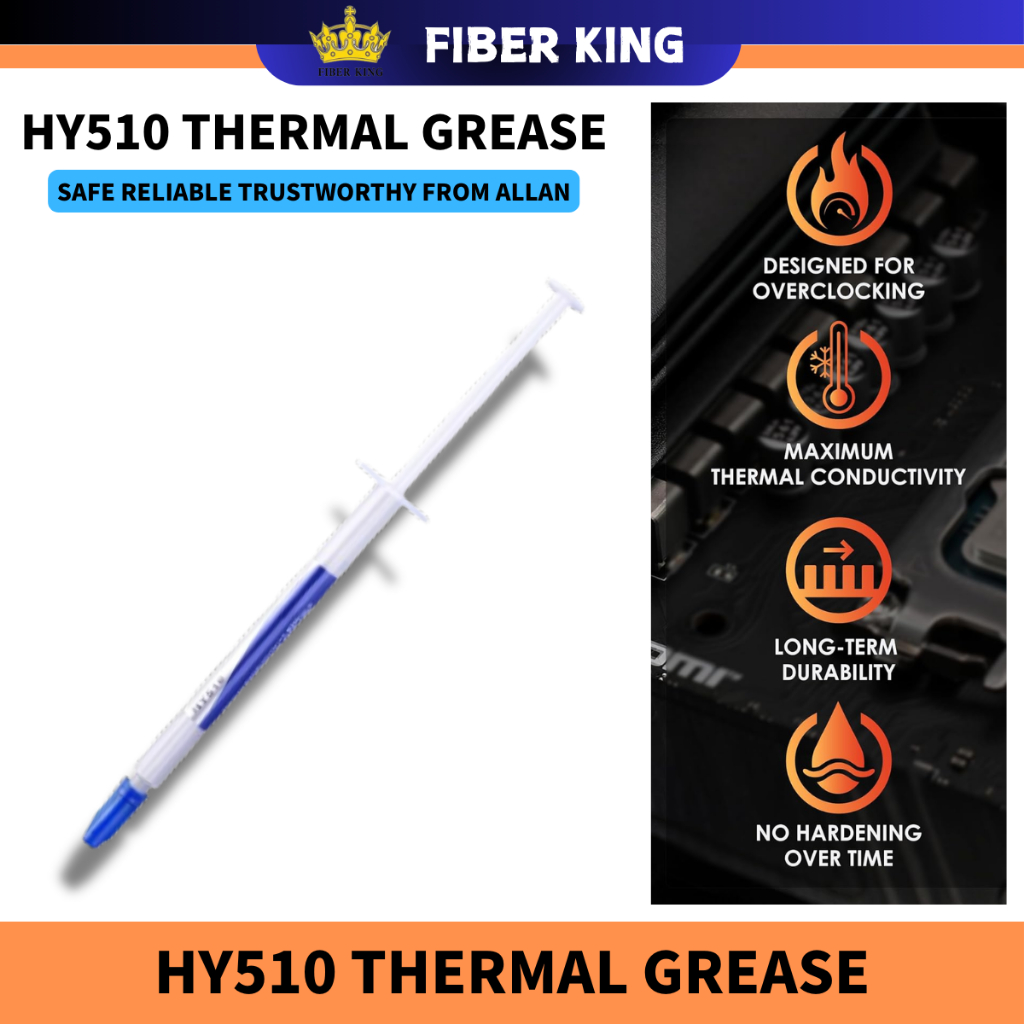 FIBER KING HY510 Thermal Paste Thermal Grease For Pc CPU gpu PS4 ...