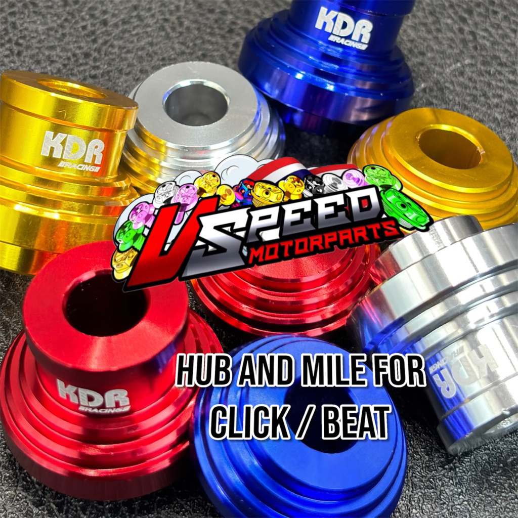 KDR HUB AND MILE FOR CLICK V1 V2 V3 / BEAT FI & CARB KDR CNC | Shopee ...
