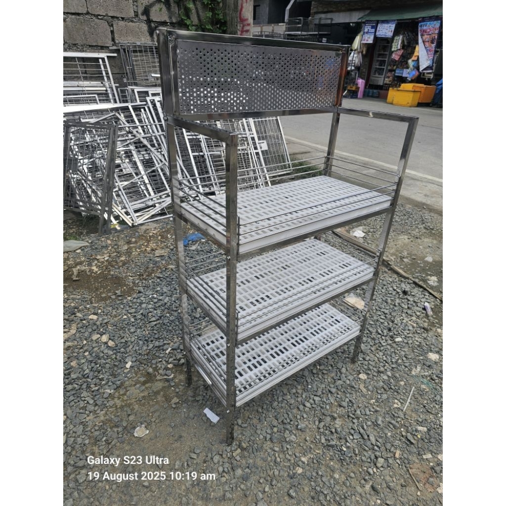 stainless 304 collapsible rack 3layer and 4 layer | Shopee Malaysia