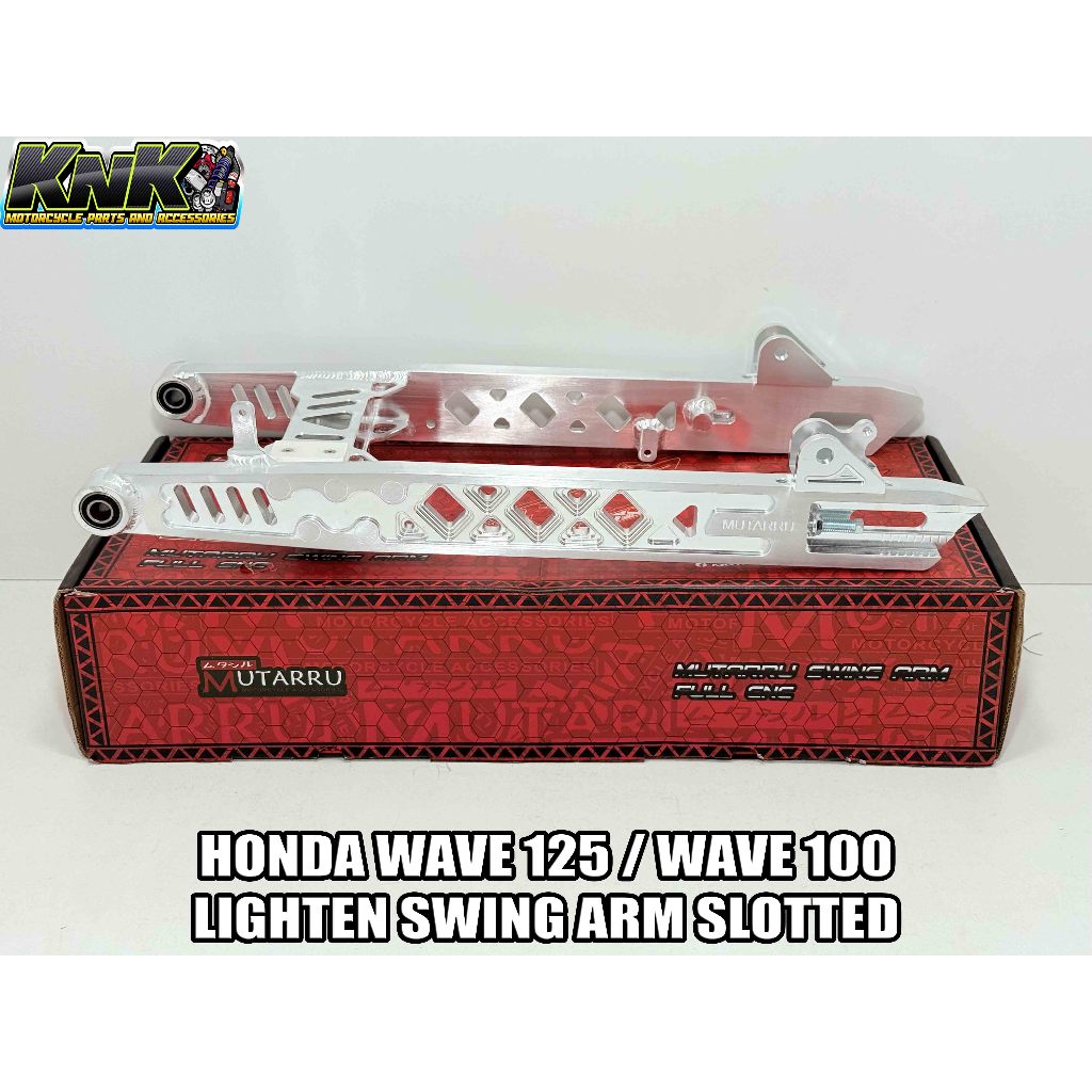 MUTARRU FULL CNC LIGHTEN SWING ARM SLOTTED FOR HONDA WAVE 125 / WAVE ...