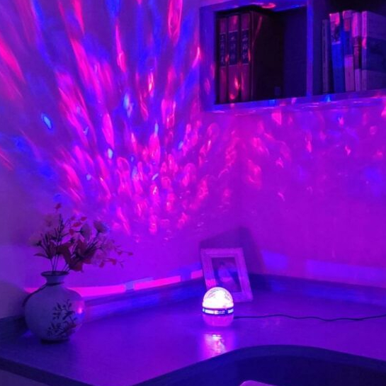 LED Q6 Magic Ball Rotating Starry Sky USB Disco Light Projection Lamp ...