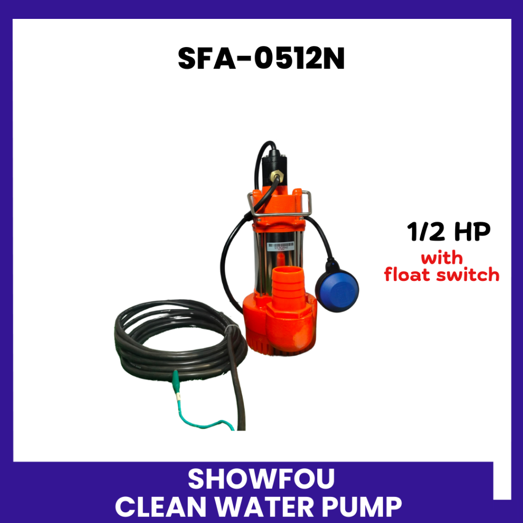 Showfou Clean Water Pump with float switch (1/2HP) | Shopee Malaysia