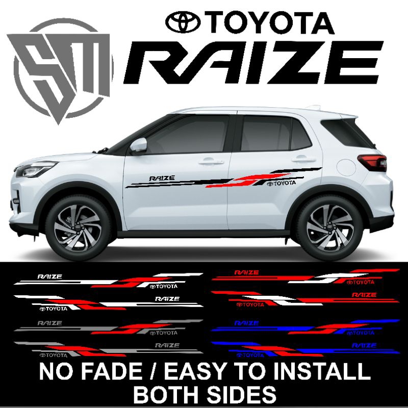 Striping sticker for toyota raize gr sport car sticker, raize toyota ...