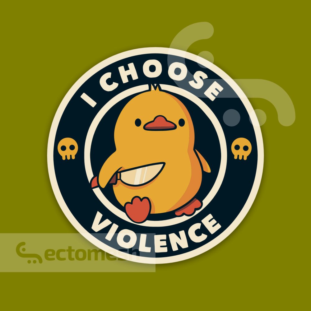I Choose Violence - Vinyl Waterproof Sticker by EctoMesh | Shopee Malaysia