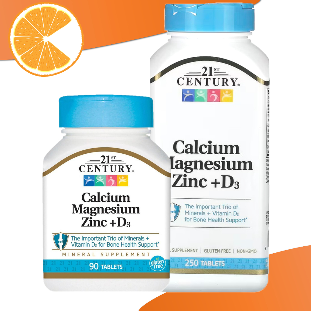 21st Century Calcium Magnesium Zinc + D3 90/250 Tablets | Shopee Malaysia