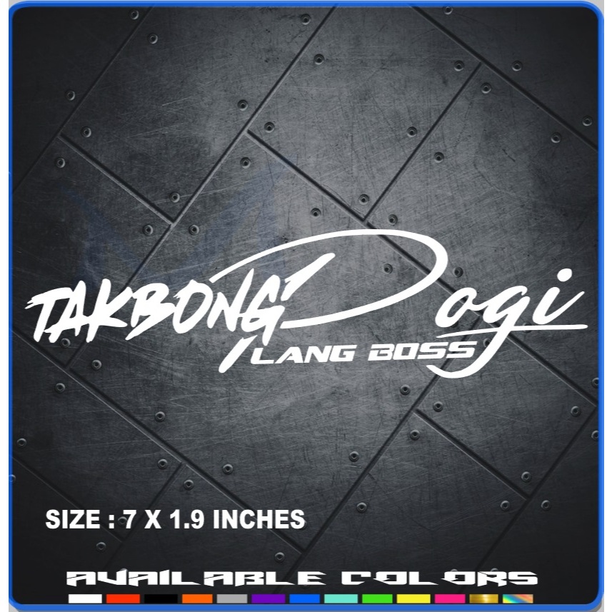 Takbong Pogi Lang Boss sticker decals | Shopee Malaysia