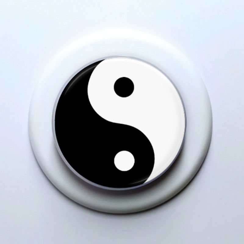 PopSockets Yin Yang Dragon Rouge - PopGrip Interchangeable Avec Support Extensible Pour Téléphone - Design Fantaisie