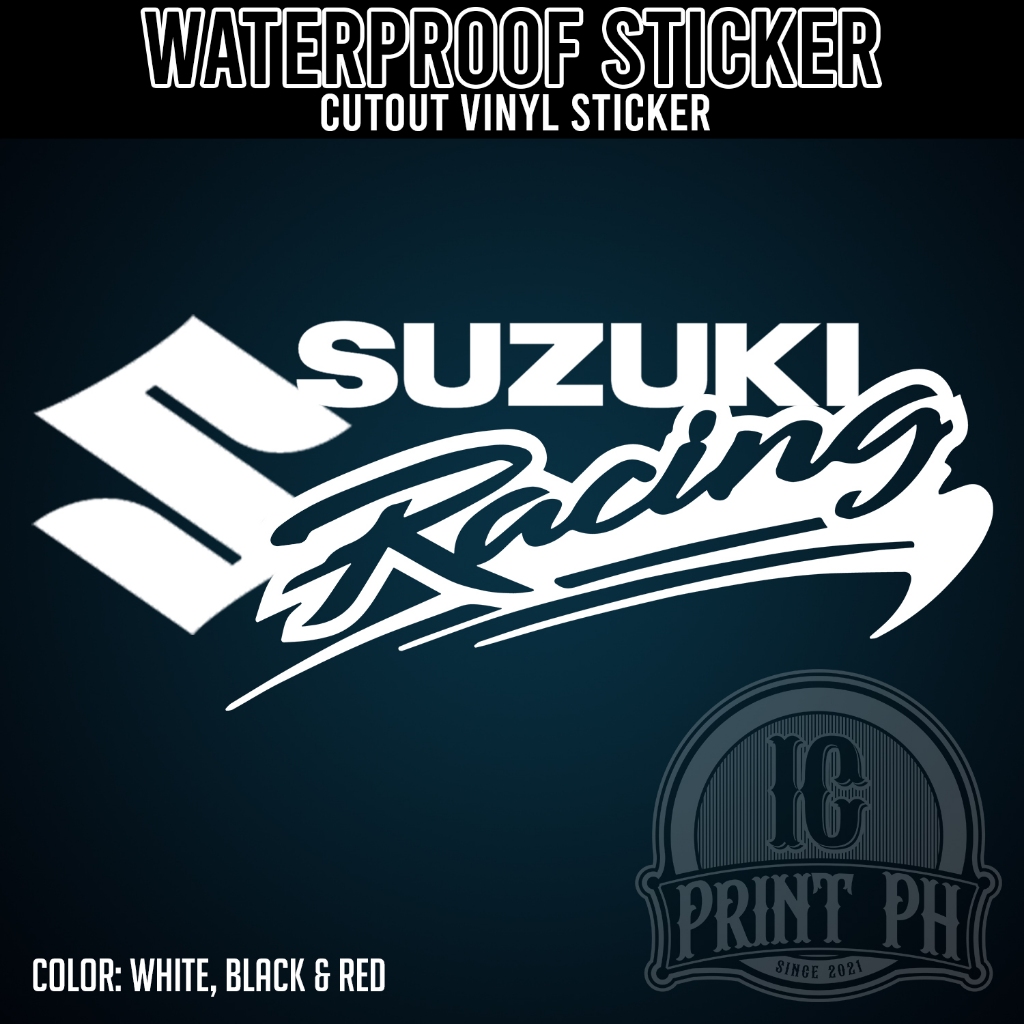 Suzuki Racing Cutout Vinyl Sticker / Decal, Waterproof | Shopee Malaysia