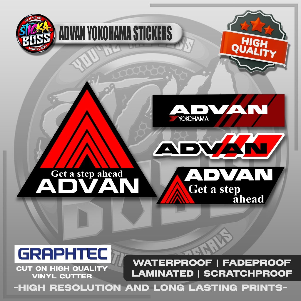 ADVAN YOKOHAMA STICKERS | VINYL WATERPROOF STICKER | PREMIUM LAMINATED ...