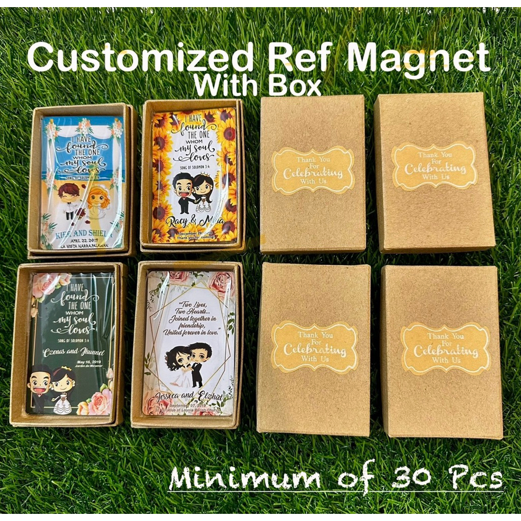 Customized (REF MAGNET) With Box Wedding and Baptismal Giveaways ...
