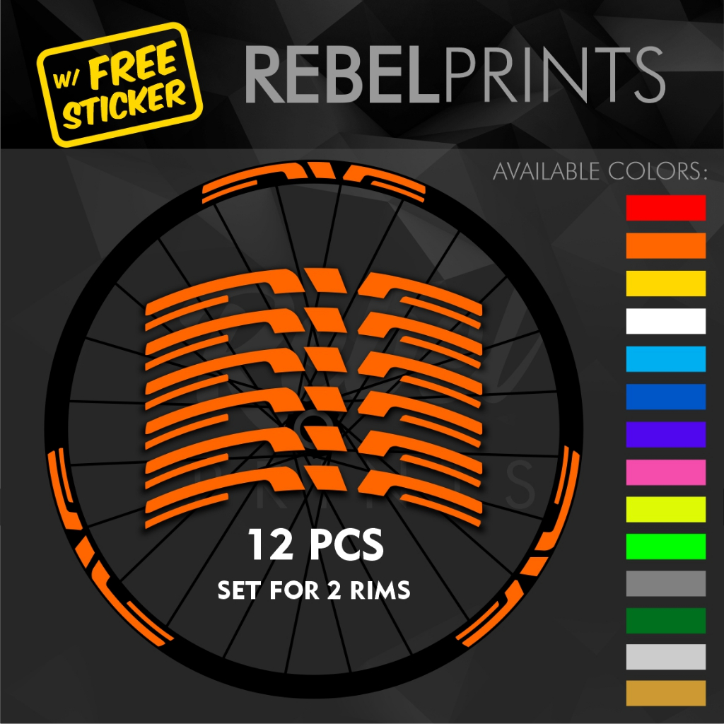 ENVE (12 pcs) Wheel Rim Sticker Decal Vinyl for Mountain Bike Road Bike ...