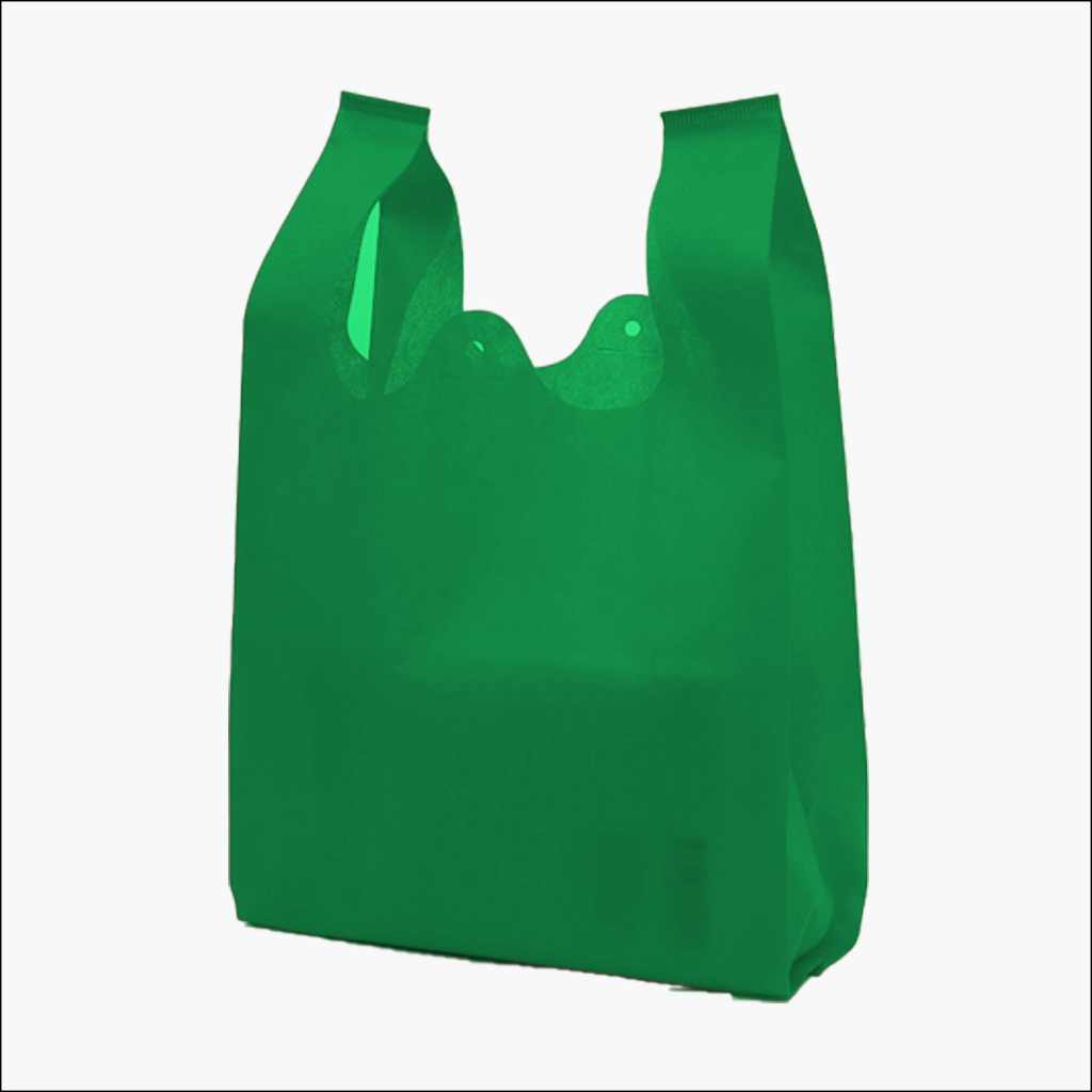 50Pcs Sando Eco Bag 5 Size Plain Reusable Shopping Tote Handbag Non woven Vest Bag Shopee Malaysia