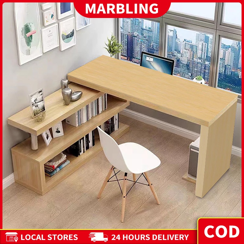 Rotating Computer Table Corner Table L-Shaped table 360 Rotating PC Bar ...
