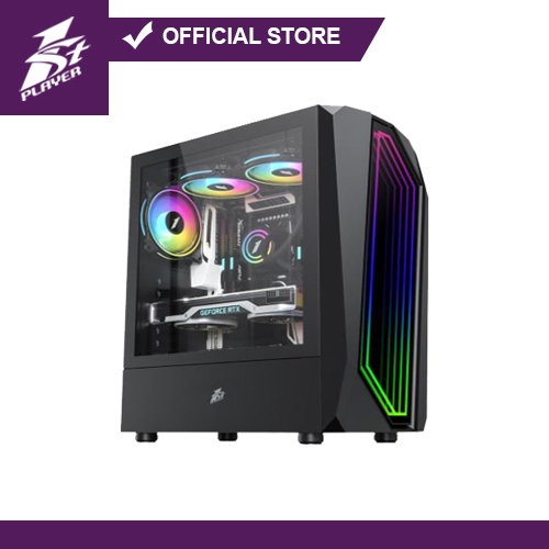 1STPLAYER INFINITE SPACE IS6 MID-TOWER GAMING CASE W/ LED STRIP FRONT ...