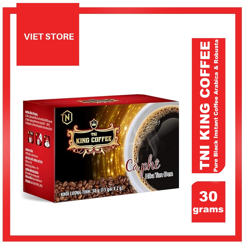 Viet Store TNI KING COFFEE Pure Black Instant Coffee Arabica & Robusta ...