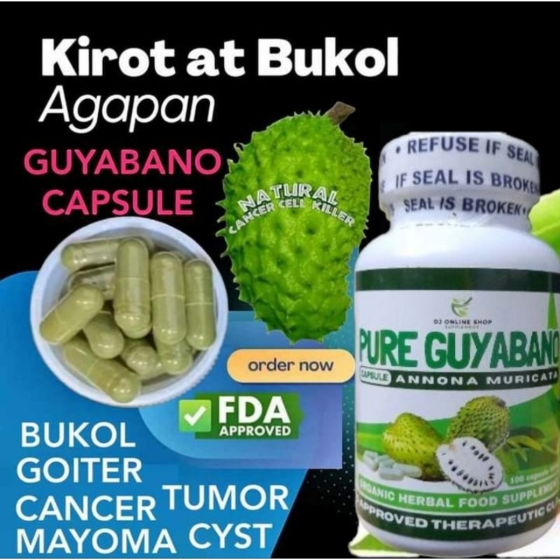 Pure Guyabano Capsule [100 Capsule] FDA Aproved | Shopee Malaysia