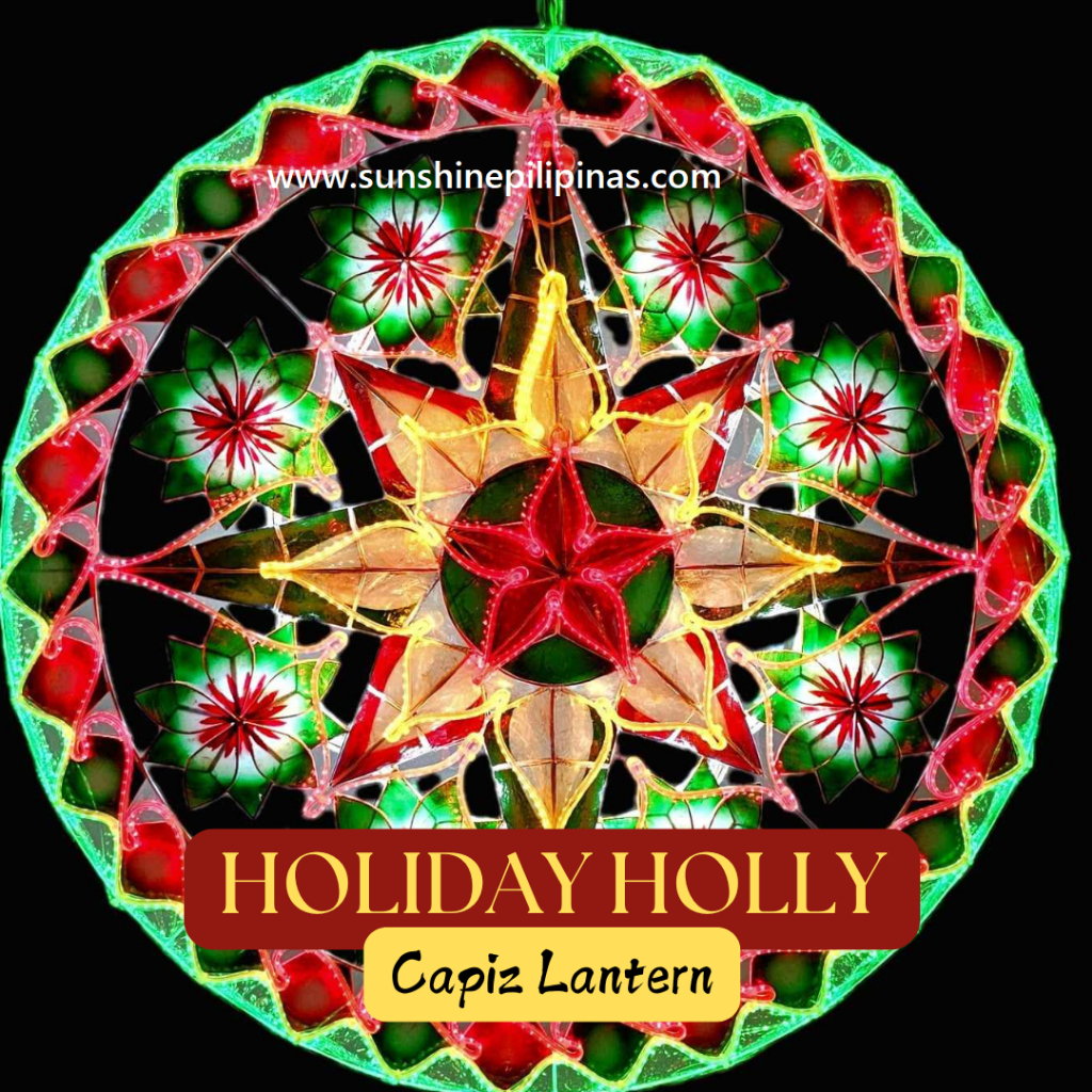 Exclusive Design HOLIDAY HOLLY XL 32" Pampanga Capiz Parol Christmas ...