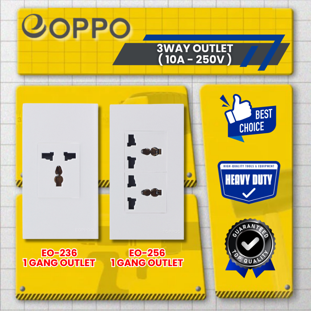 3WAY outlet EOPPO/ROTO WIDE SERIES UNIVERSAL OUTLET ( 10A - 250V ...