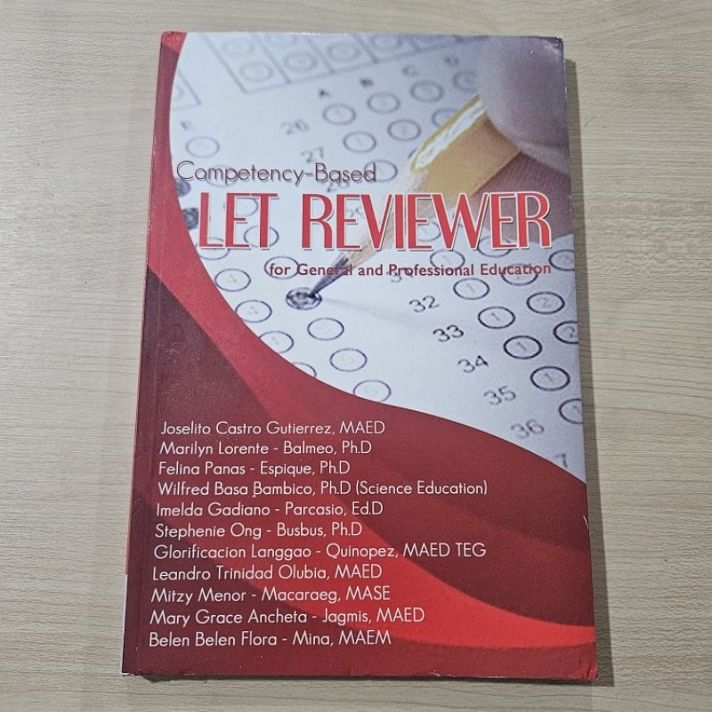 Competency - Based LET Reviewer By : Maed | Shopee Malaysia