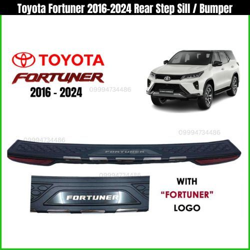 Toyota Fortuner 2016-2024 Rear Step Sill / Bumper Protector Made with ...