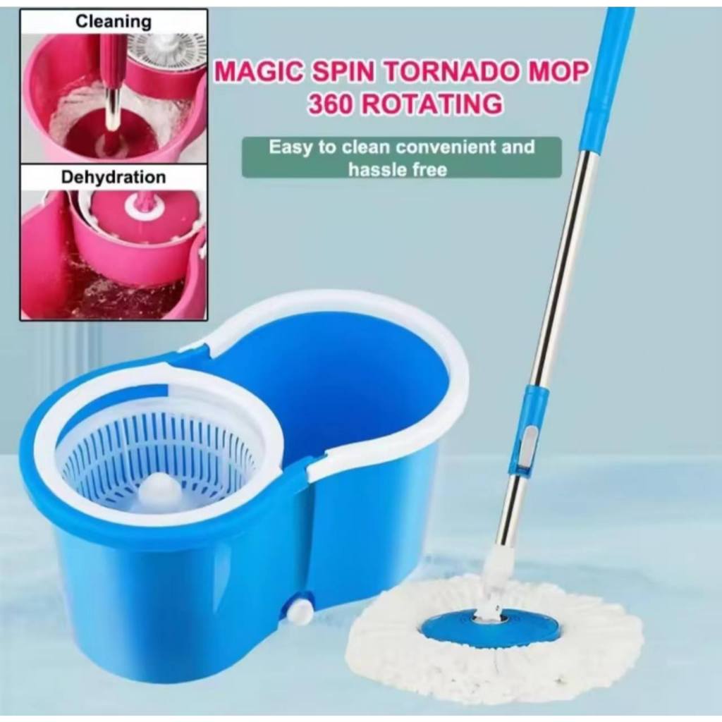 360 Degree Rotating Magic Mop With Rotating Bucket Rotating Tornado Mop ...
