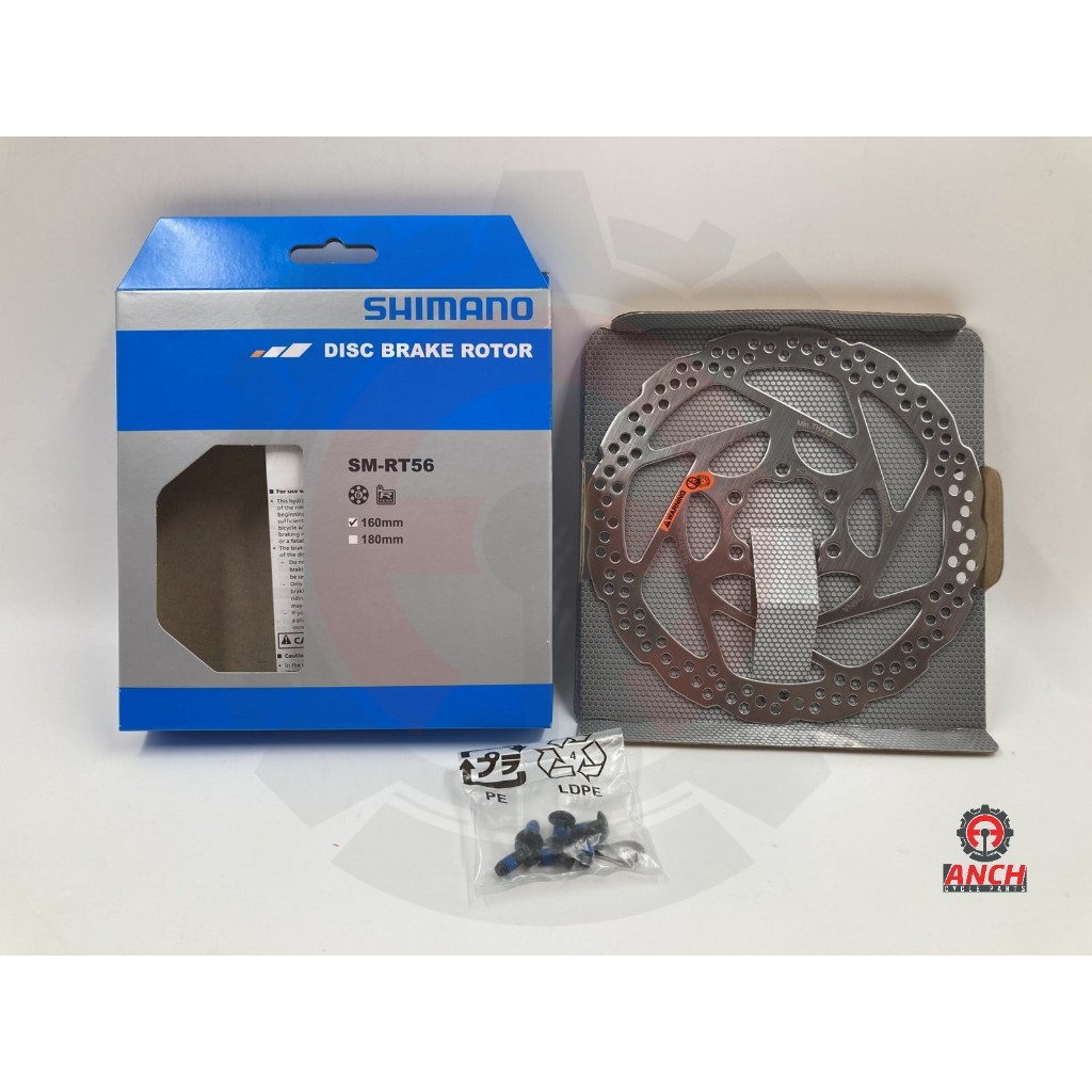 Juego De Rotor Shimano Rt56 De 160mm Y 180mm Plateado | Meses sin interés