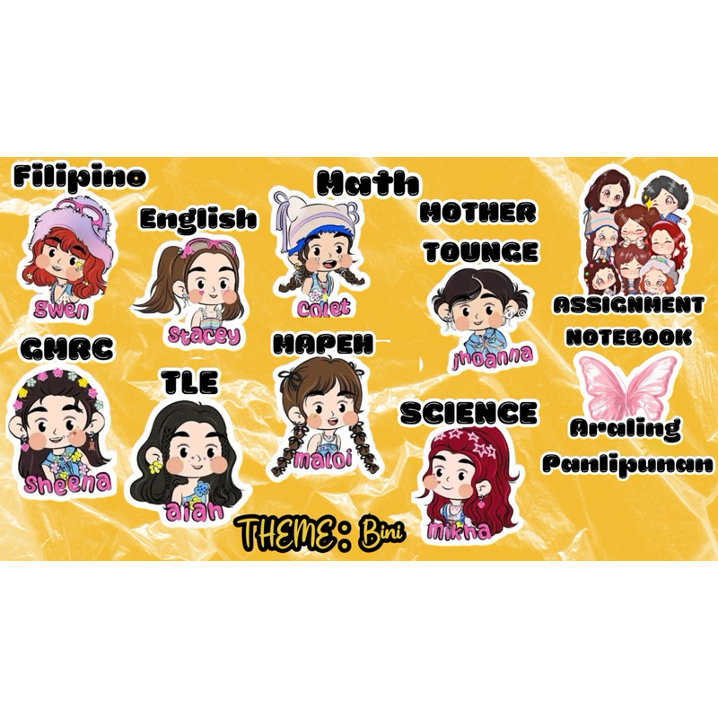 NAME AND SUBJECT LABELS FOR GRADE SCHOOL STUDENTS | Shopee Malaysia