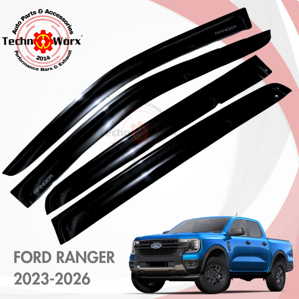 FORD RANGER 2023-2026 Sun Rain Visor Shield deflector PICK UP 4 X 4 ...