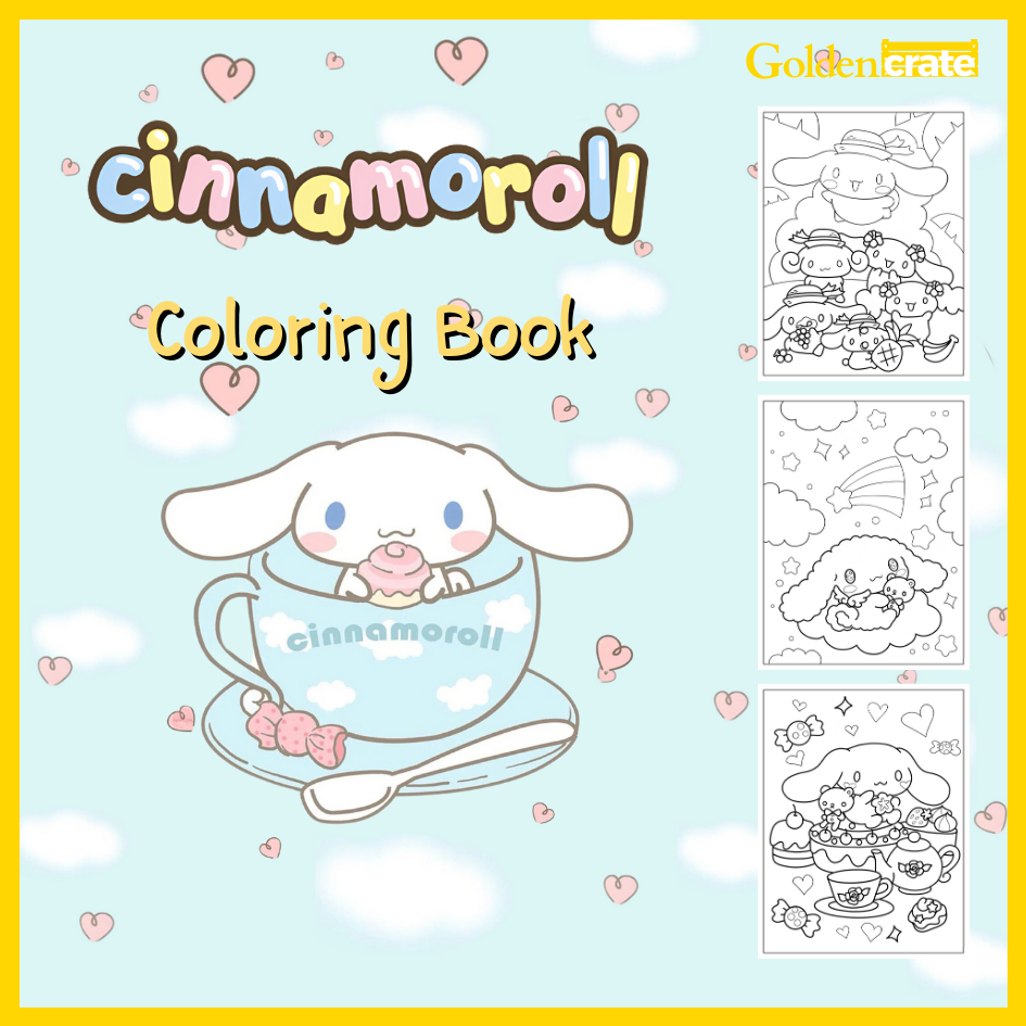 Cinnamoroll Coloring Book for Kids – 20 Pages of Fun, Creativity ...