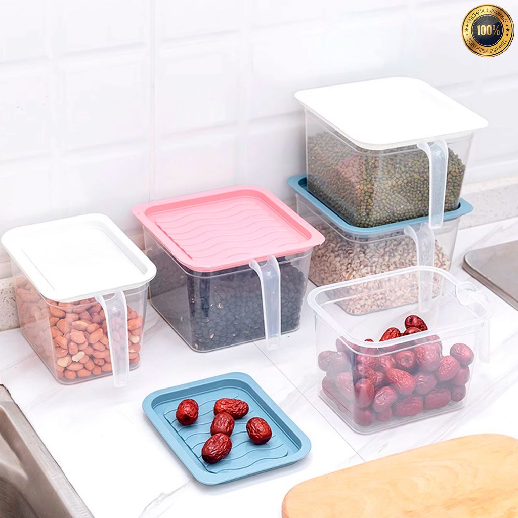 Refrigerator Stackable Container with handle Food Storage Pantry Bin ...