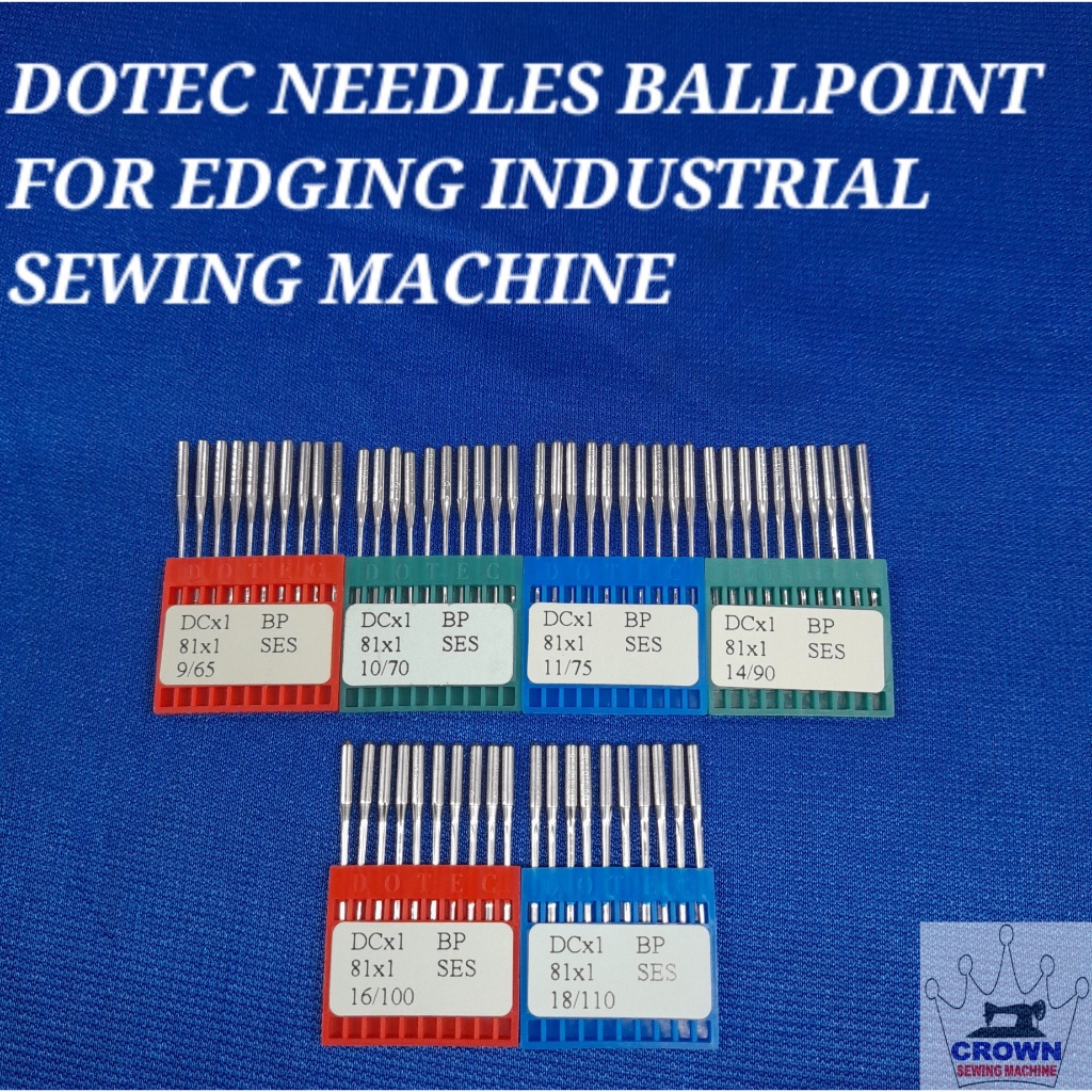NEEDLES/DOTEC NEEDLES BALLPOINT DCX1 9B,10B,11B,14B,16B,18B FOR EDGING ...