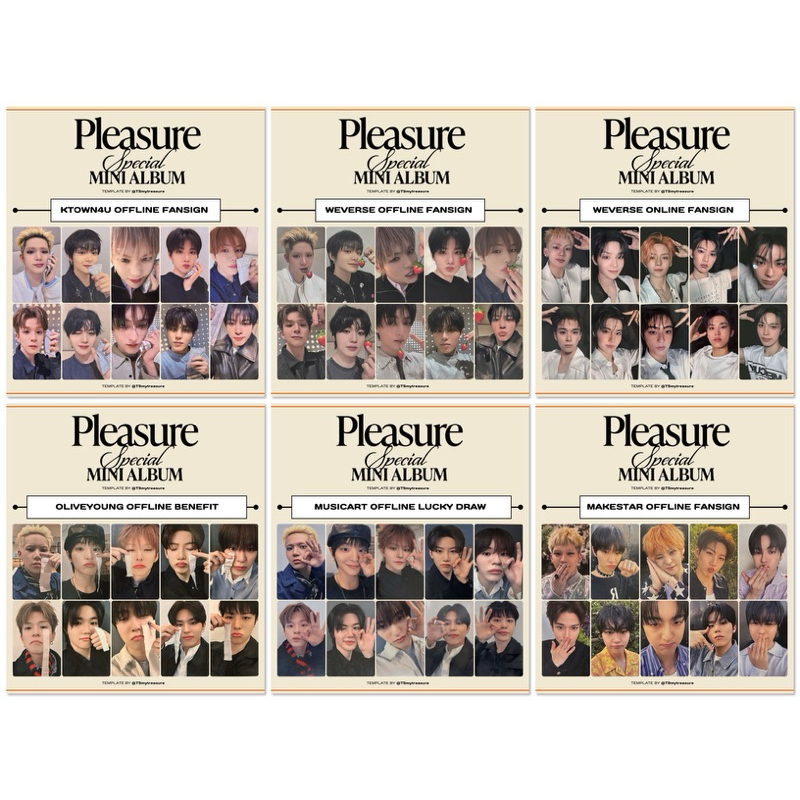 Treasure Photocard - [PLEASURE] Benefit PC (Fansign, Lucky Draw, Online ...