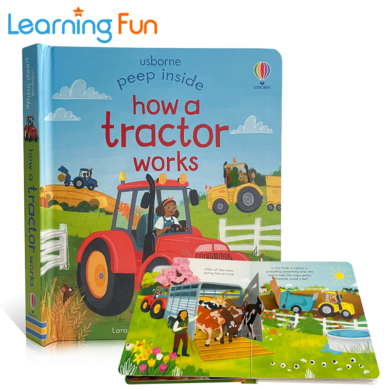 Usborne Peep Inside How A Tractor Works 3D Flap Picture Book for Kid ...