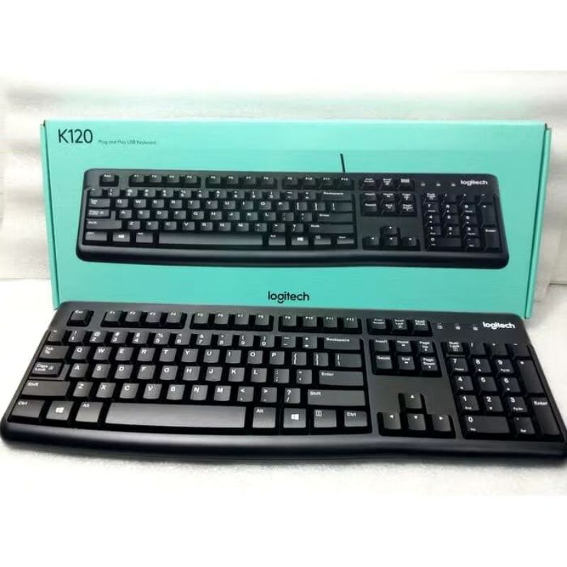 Authentic Logitech K120 USB Keyboard Plug and Play Wired Keyboard ...