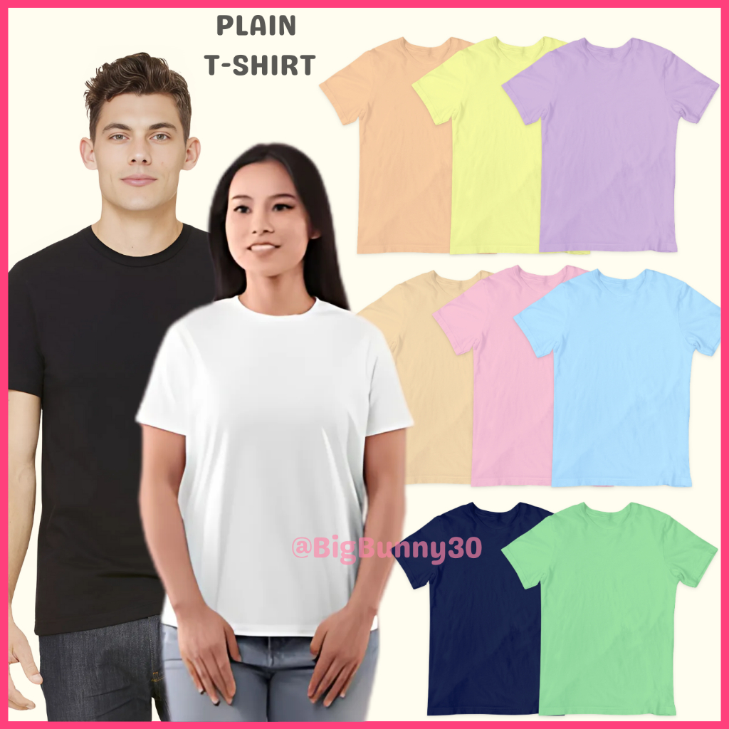 unisex-plain-t-shirt-for-adults-cotton-spandex-shopee-malaysia