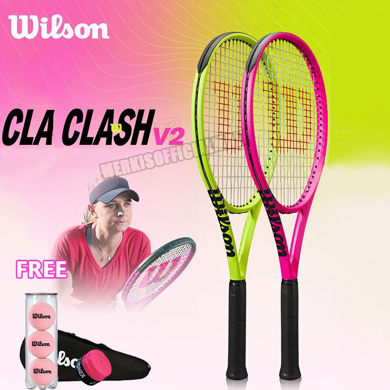 Wilson Tennis racket Paris Limited neon pink Clash100LV2